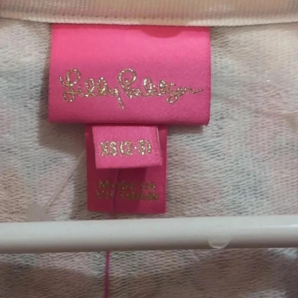 LILLY PULITZER GIRLS MINI CORDEN SWEATSHIRT, PARTY LIKE A LOBSTAR, NWT - Picture 4 of 5